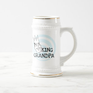 König Grandpa T-shirts und Geschenke Bierglas