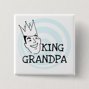 König Grandpa T-shirts und Geschenke Button
