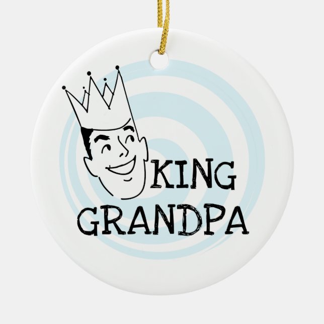 König Grandpa T-shirts und Geschenke Keramik Ornament (Vorne)
