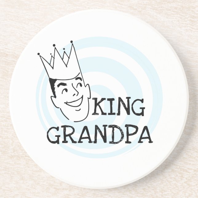 König Grandpa T-shirts und Geschenke Untersetzer (Vorne)