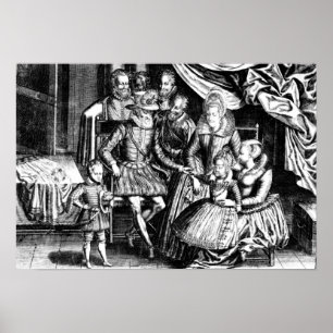 König Henri-IV von Frankreich mit seiner Familie Poster