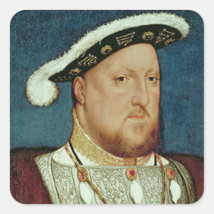 König Henry VIII Quadratischer Aufkleber