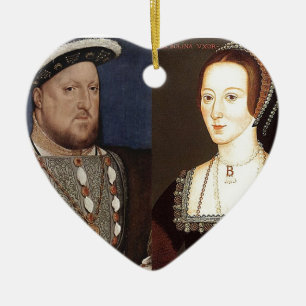 König Henry VIII und Anne Boleyn Keramik Ornament