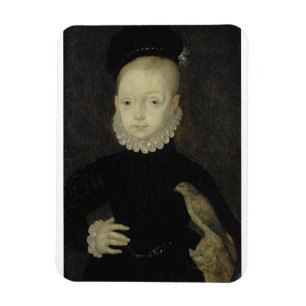 König James VI mit Sparrow Hawk - 1574 Magnet