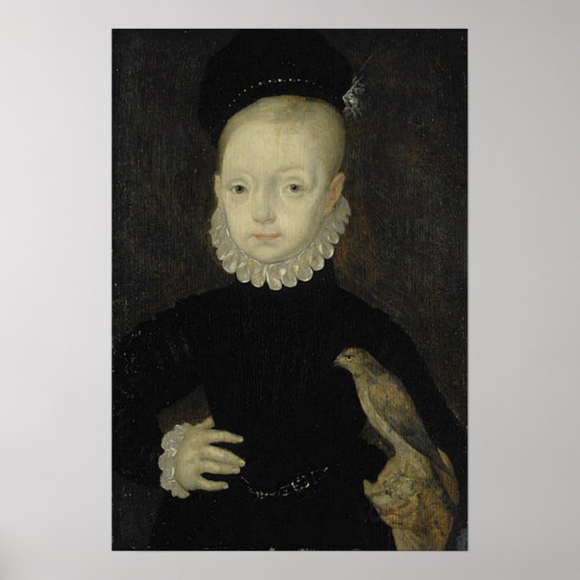König James VI mit Sparrow Hawk - 1574 Poster (Vorne)