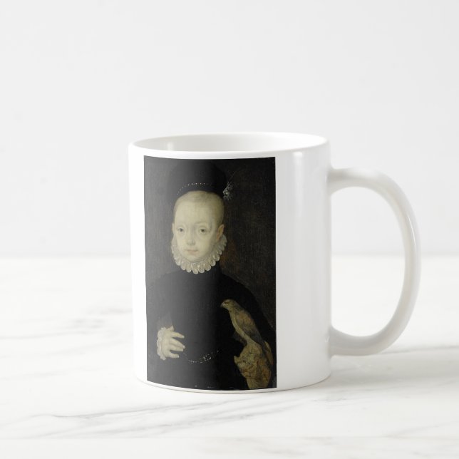 König James VI mit Sparrow Hawk - 1574 Tasse (Rechts)