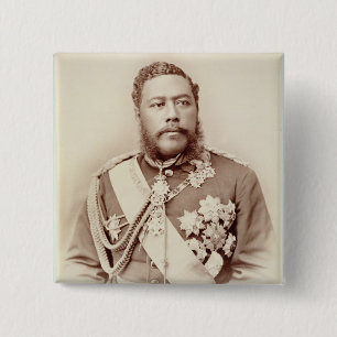 König Kalakaua (1836-91), spätes c19th Button