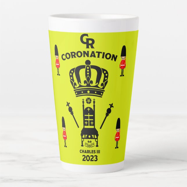 König Karl III. Krönung Gedenkfeier Souvenir Milchtasse (Vorderseite)
