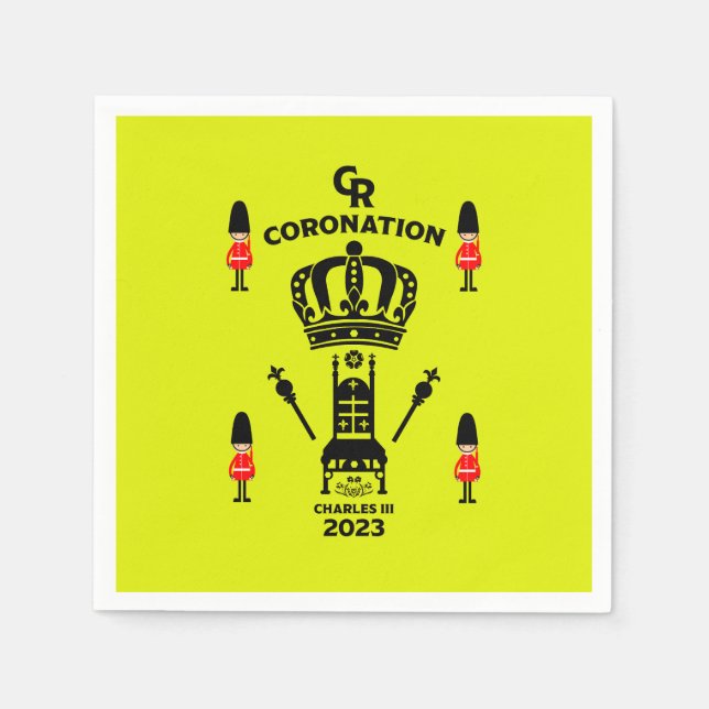 König Karl III. Krönung Gedenkfeier Souvenir Serviette (Vorderseite)