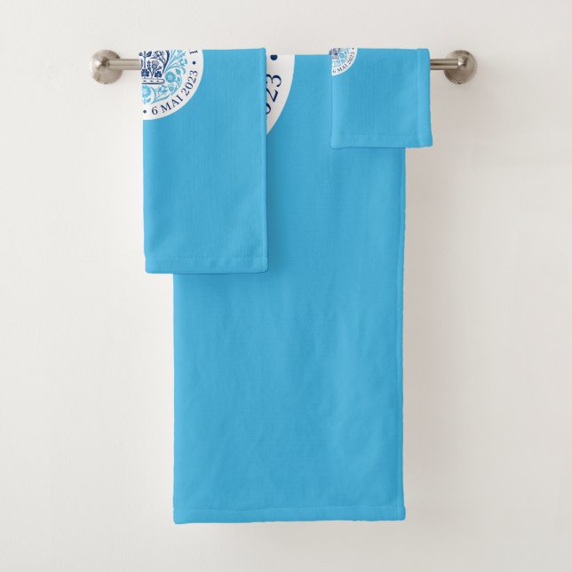 König Karl III. Krönungsemblem, königlicher Souven Badhandtuch Set (Insitu)