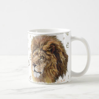 König Lion Paw Print Mug, weiß Tasse