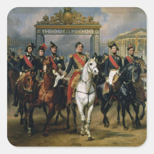 König Louis-Philippe (1773-1850) von Frankreich Quadratischer Aufkleber