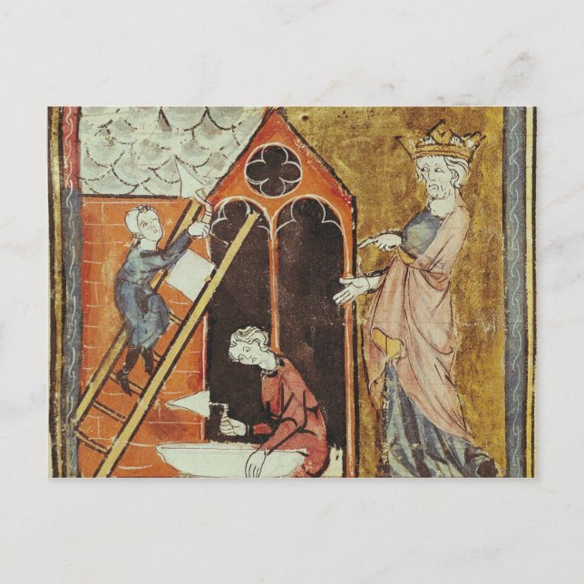 König Louis VI sieht den Bau Postkarte (Vorderseite)