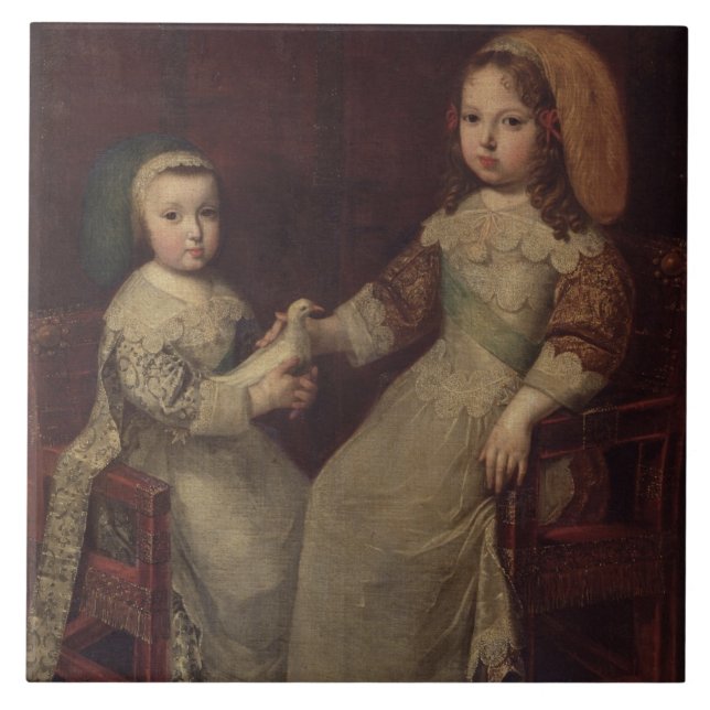 König Louis XIV (1638-1715) als Kind mit Philipp Fliese (Vorderseite)