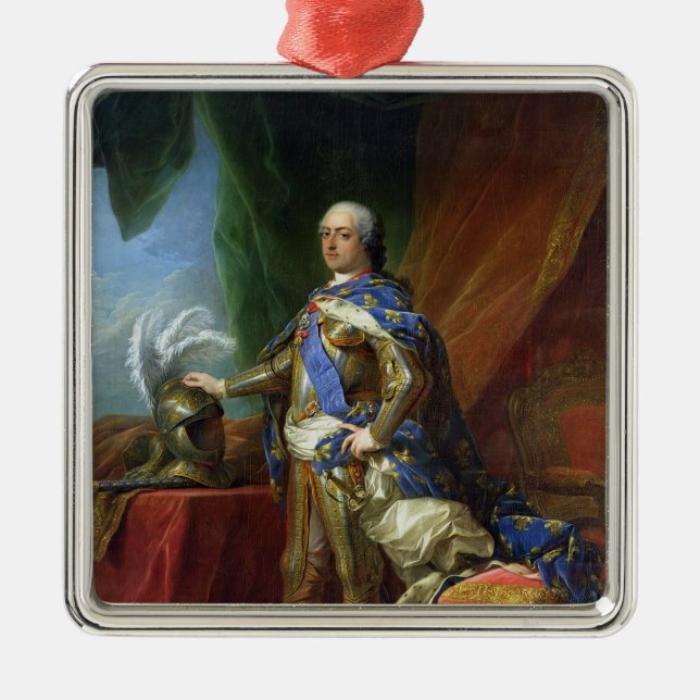 König Louis-XV von Frankreich u. von Navarra, 1750 Silbernes Ornament (Vorne)