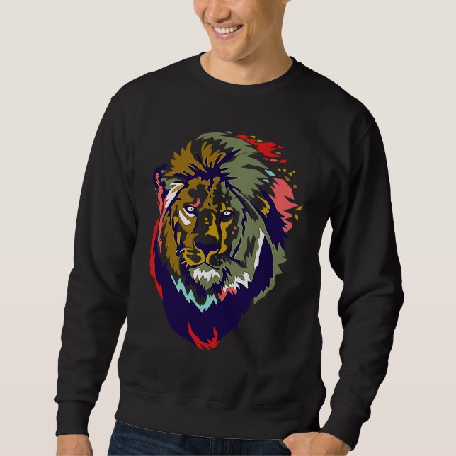 König Löwe  Tier Sweatshirt (Vorderseite)