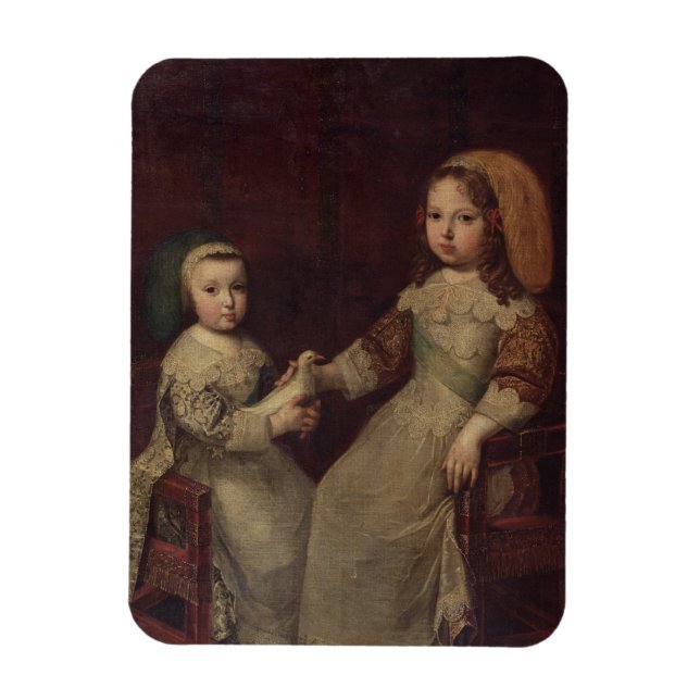 König Ludwig XIV (1638-1715) als Kind mit Philipp Magnet (Vertikal)