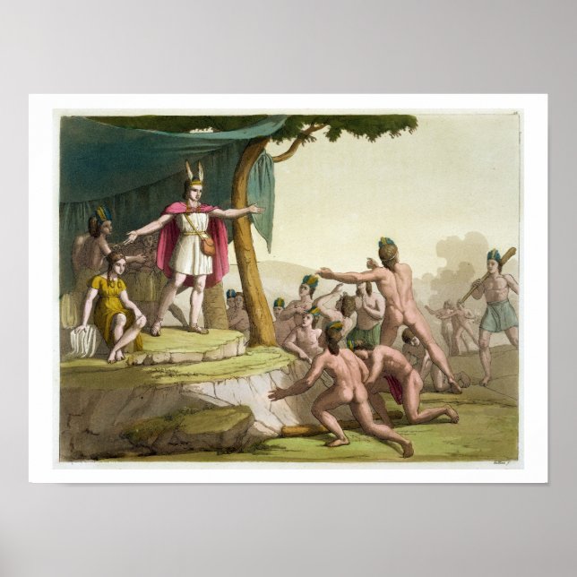 König Manco Capac und Königin Coya Mama empfangen Poster (Vorne)