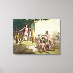 König Manco Capac und Mutter der Königin-Coya, die Leinwanddruck