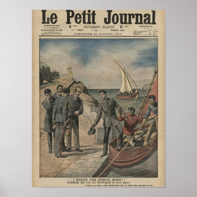 König Manuel II. von Portugal, der sich um Abschie Poster (Vorne)