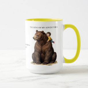 König meiner Abenteuer Gelbe Zweiton-Bären-Tasse Tasse