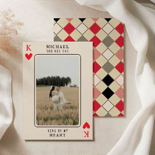 König meines Herzens individuelles Valentinsfoto Feiertagskarte