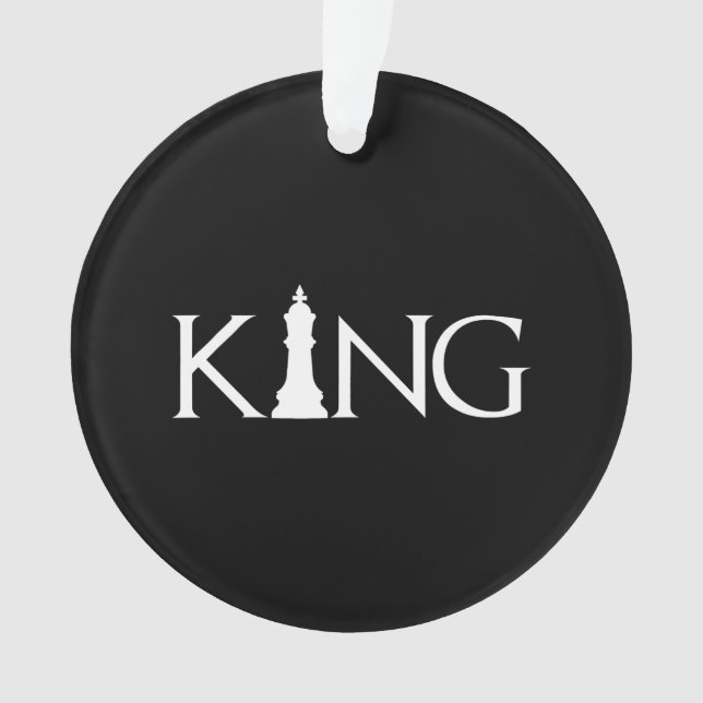König mit Schachkönigfigur Ornament (Vorderseite)