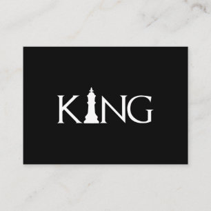 König mit Schachstück Begleitkarte