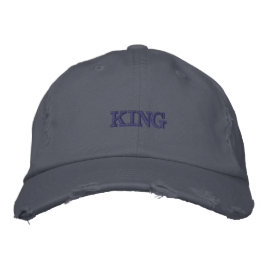 König Name dunkler Kohlentext Farbe-Hut-Handsome Bestickte Baseballkappe