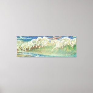 König Neptun Horses durch Walter-Kran Leinwanddruck