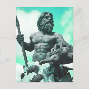 König Neptun römische Mythologie Postkarte
