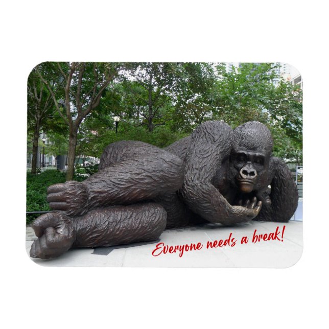 König Nyani macht eine Pause. NYC - Foto-Magnet Magnet (Horizontal)