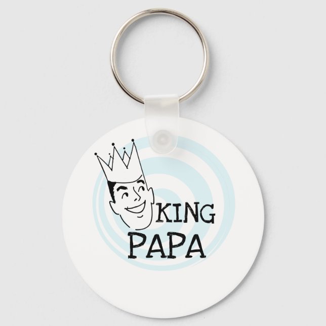 König Papa T-shirts und Geschenke Schlüsselanhänger (Vorderseite)