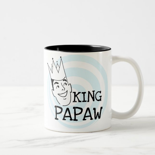 König Papaw T-shirts und Geschenke Zweifarbige Tasse (Rechts)