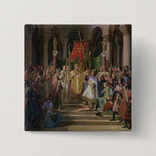 König Philip-Augustus von Frankreich nehmend Button