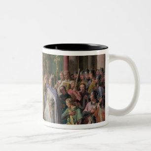 König Philip-Augustus von Frankreich nehmend Zweifarbige Tasse