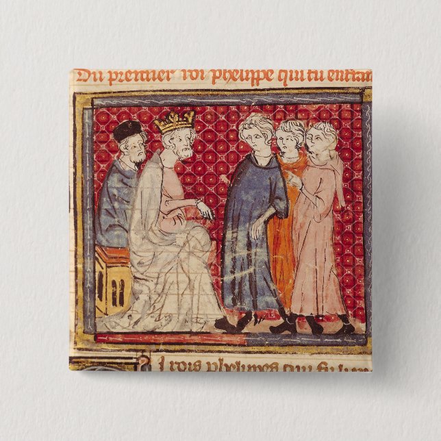 König Philippe I, Grandes Chroniques De Frankreich Button (Vorderseite)