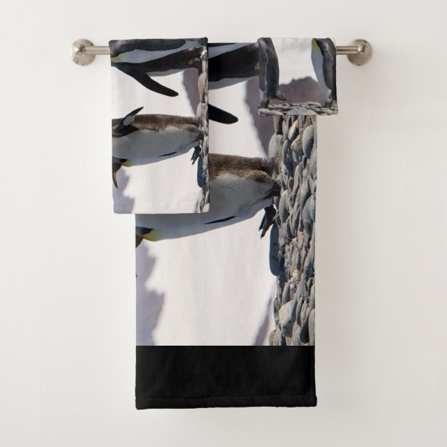 König Pinguine in Südgeorgien Badhandtuch Set (Insitu)