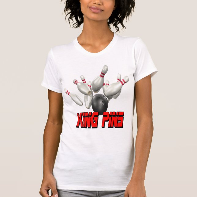 König Pins Bowling T-Shirt (Vorderseite)