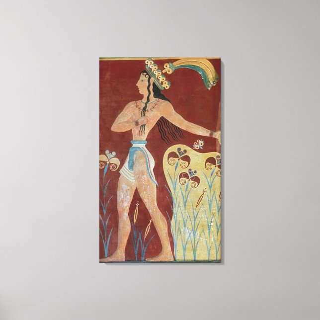 König Priester oder Prinz mit Lilien Leinwanddruck (Vorderseite)