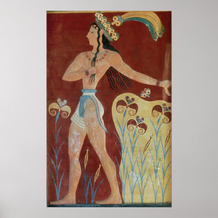 König Priester oder Prinz mit Lilien Poster