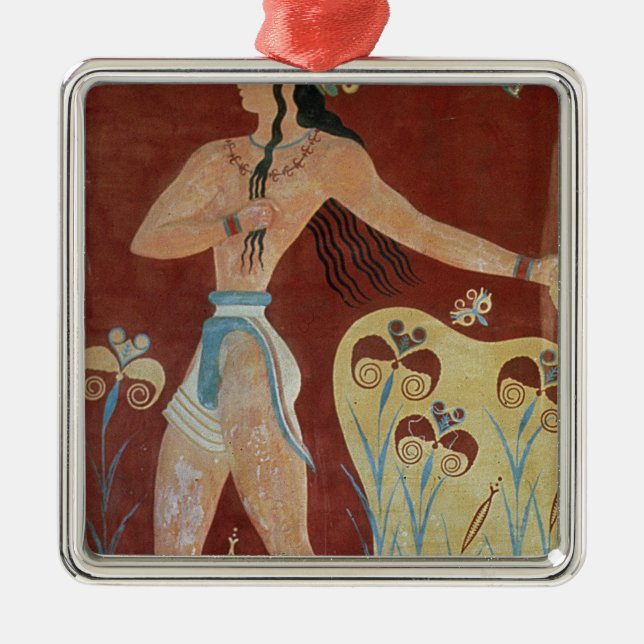 König-Priester oder Prinz mit Lilien Silbernes Ornament (Vorne)