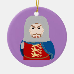 König Richard I. (Löwenherz) von England Keramik Ornament