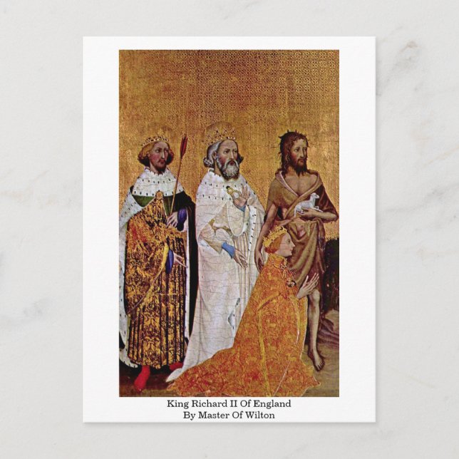 König Richard II von England von Master Wilton Postkarte (Vorderseite)