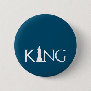 König-Schachfigur-Halloween-Kostüm Schachliebhaber Button