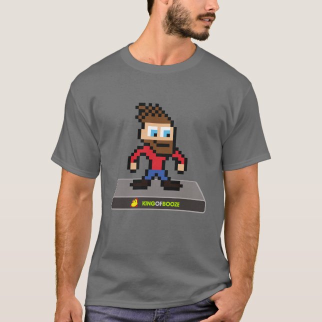 König Schnaps-8-Bitboro-T - Shirt (Vorderseite)