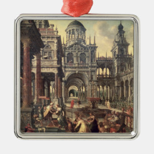 König Solomon und die Königin von Sheba Ornament Aus Metall