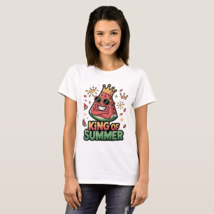 König Sommer Wassermelone König T-Shirt Cool Carto