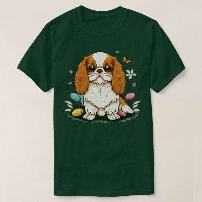 König Spaniel froh Ostertag 7 T-Shirt (Design vorne)