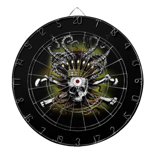 König Squid Skull Dartboard Dartscheibe (vorne)